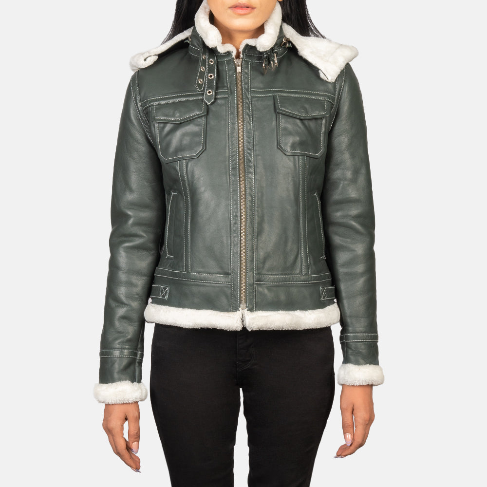 
Fiona Hooded Lammfelljacke für Damen – alternate product view 1