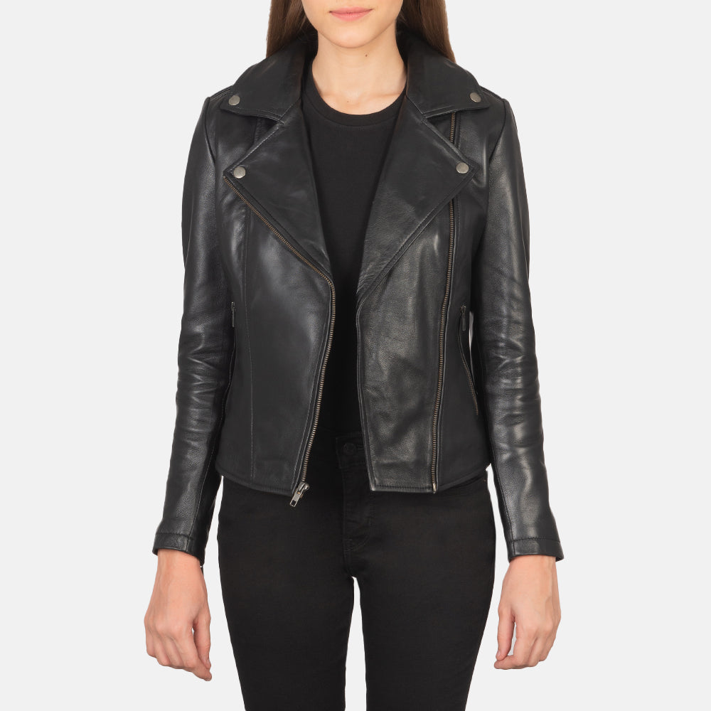 Flashback Leder-Bikerjacke für Damen – Zusätzliche Produktansicht 2