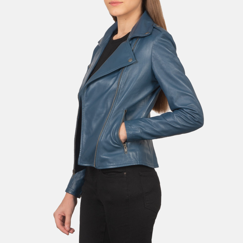 Flashback Leder-Bikerjacke für Damen – Zusätzliche Produktansicht 4