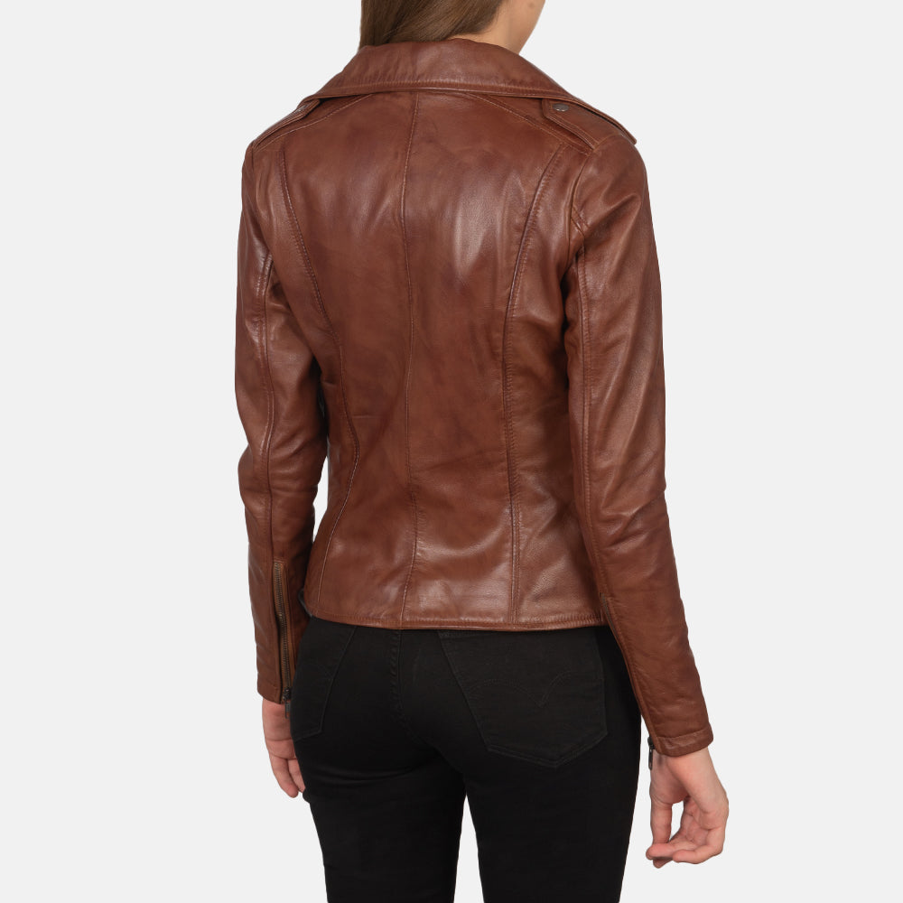 Flashback Leder-Bikerjacke für Damen – Zusätzliche Produktansicht 5
