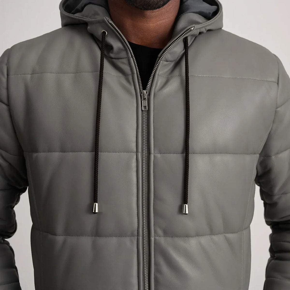 
Floyd Ledermantel Hellbraun Puffer Lederjacke für Herren – alternate product view 4
