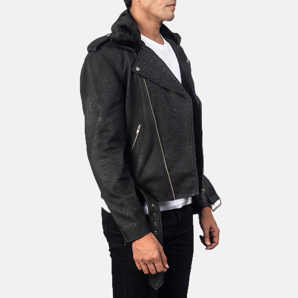 Furton Leder-Bikerjacke für Herren – Zusätzliche Produktansicht 2