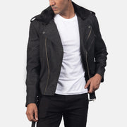 Furton Leder-Bikerjacke für Herren – Zusätzliche Produktansicht 4