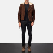 Furton Leder-Bikerjacke für Herren – Zusätzliche Produktansicht 3