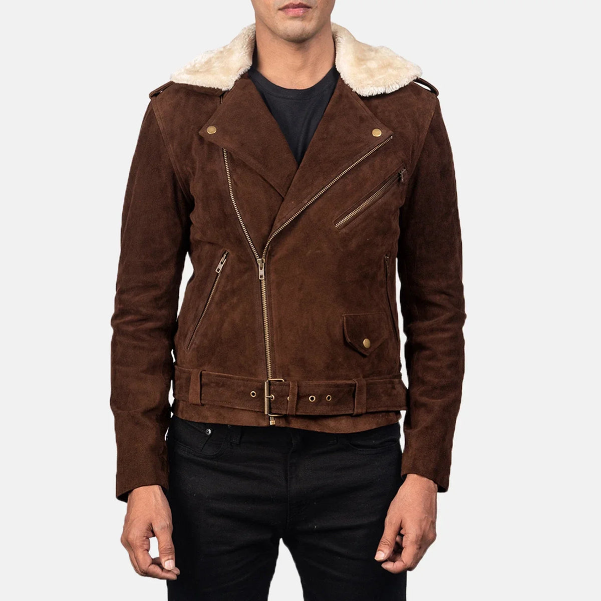 Furton Leder-Bikerjacke für Herren – Zusätzliche Produktansicht 4