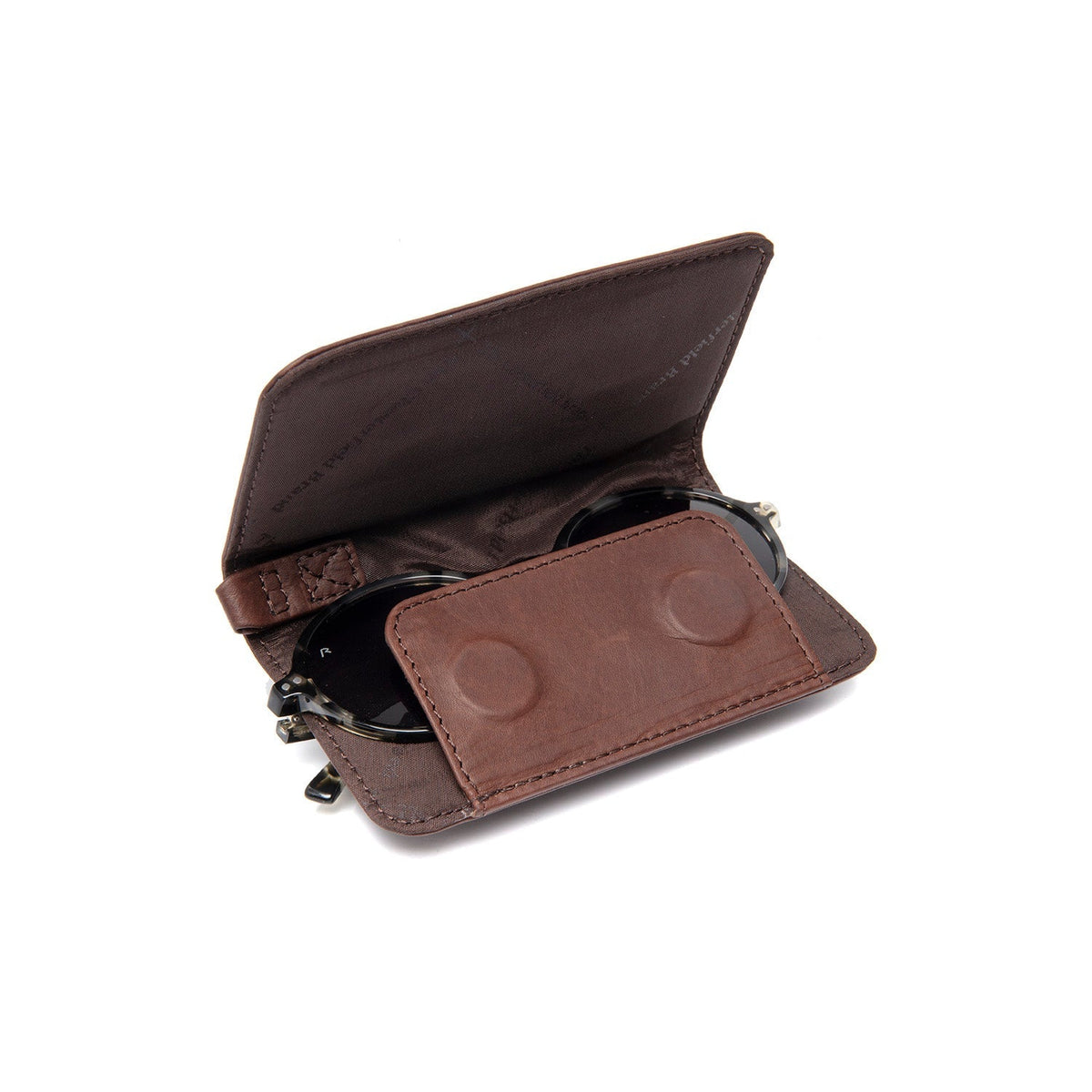 Brown Glasses Case Maplewood für Damen, front view