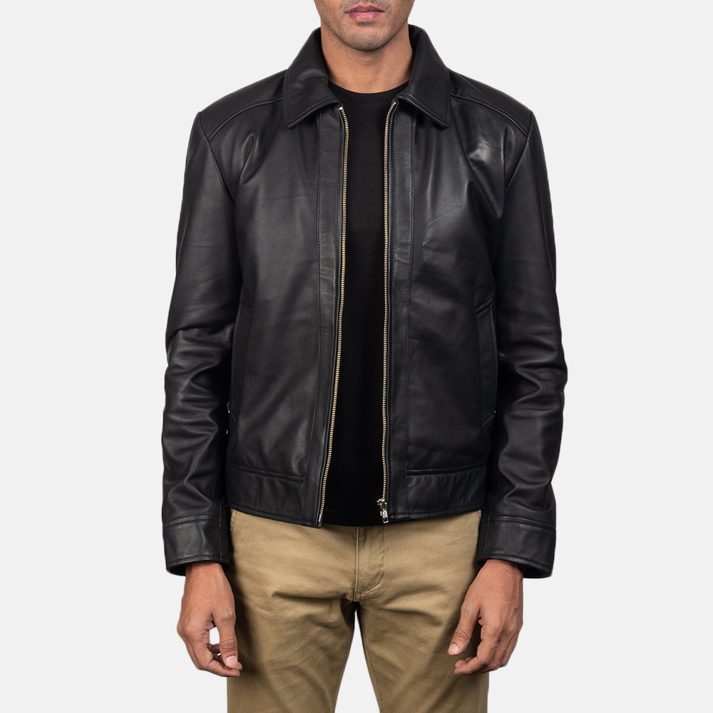 
Inferno Braun Lederjacke für Herren in Vintage-Braun mit Schafsleder-Politur - Vorderansicht & maßgeschneiderte Silhouette | Online Kaufen