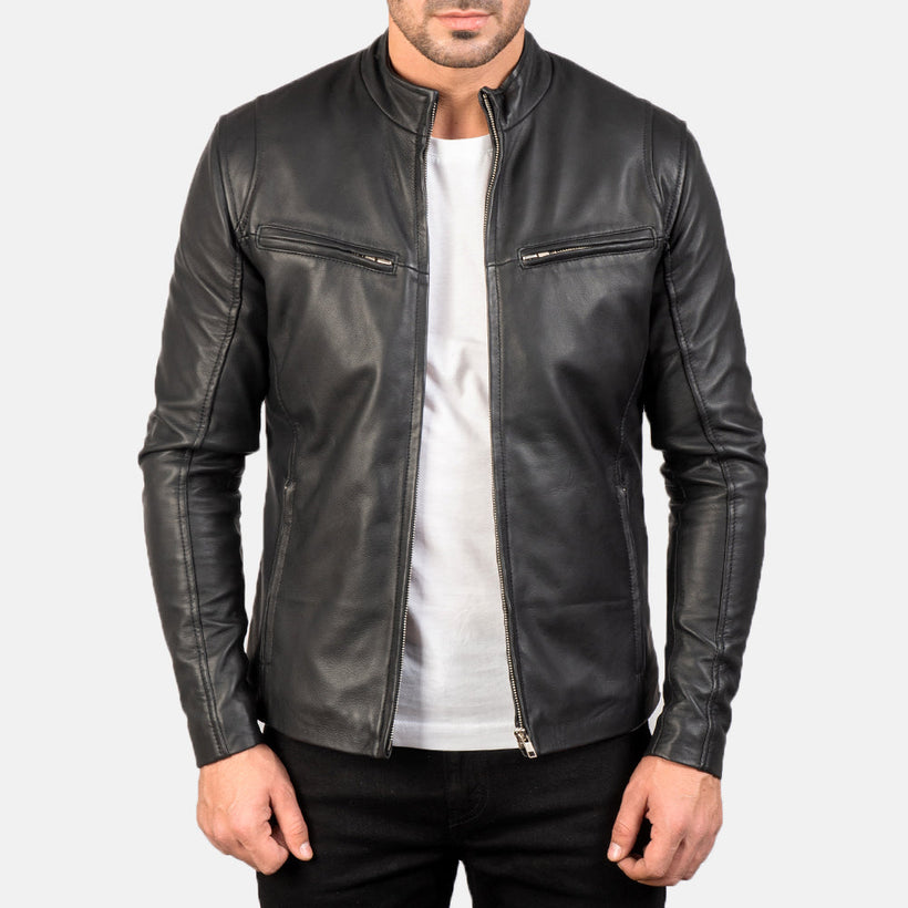 Ionic Leder-Bikerjacke für Herren