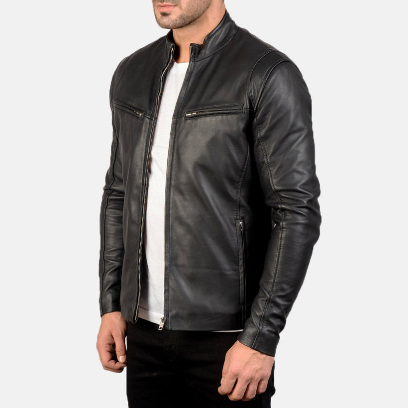Ionic Leder-Bikerjacke für Herren