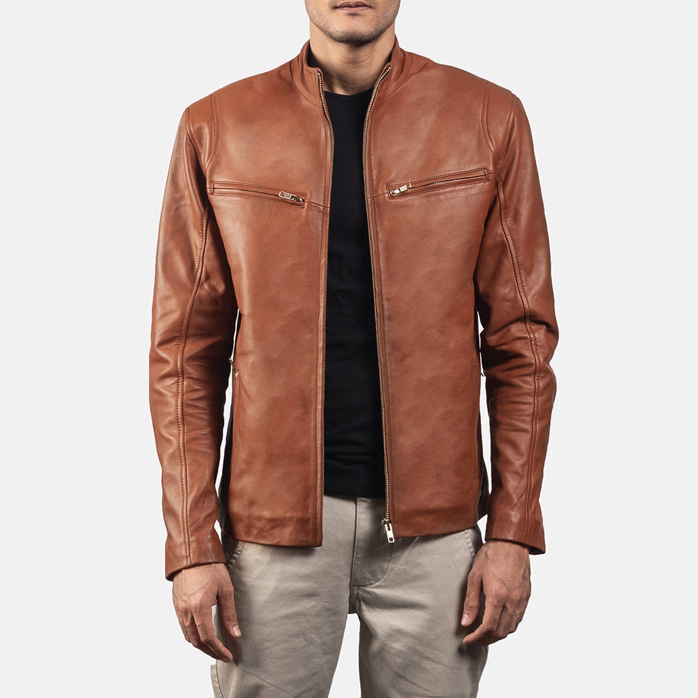 Ionic Leder-Bikerjacke für Herren – Zusätzliche Produktansicht 1