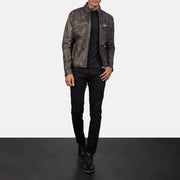 Ionic Leder-Bikerjacke für Herren – Zusätzliche Produktansicht 4