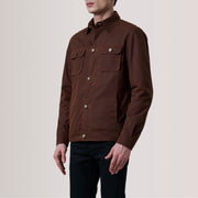 Irwin Braun Waxed Canvas Field Lederjacke für Herren For Men - Seitenansicht mit ergonomischem Ärmelschnitt