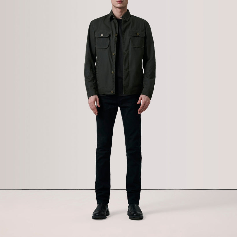 Irwin Olive Waxed Canvas Field Lederjacke für Herren