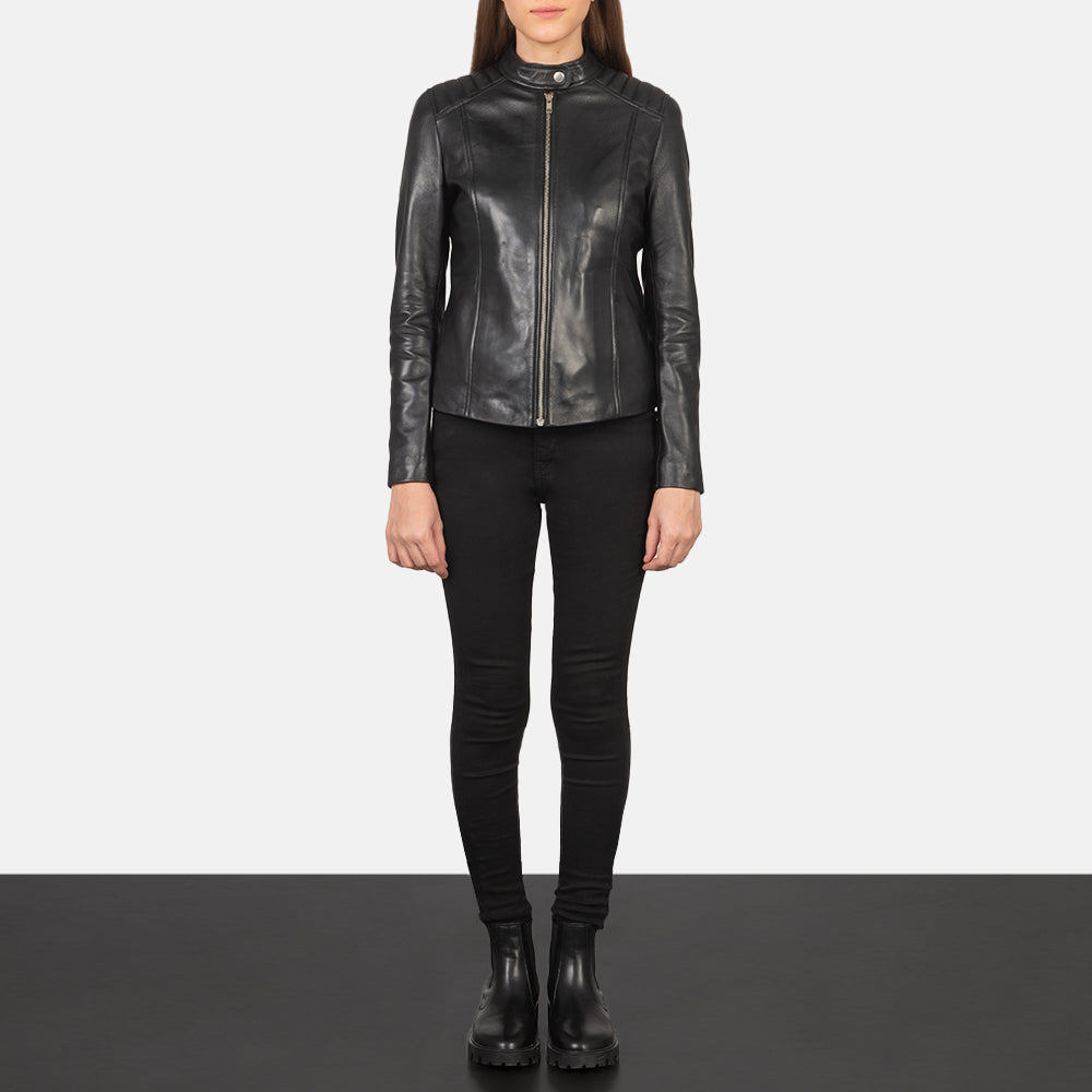 
Kelsee Leder-Bikerjacke für Damen – alternate product view 4