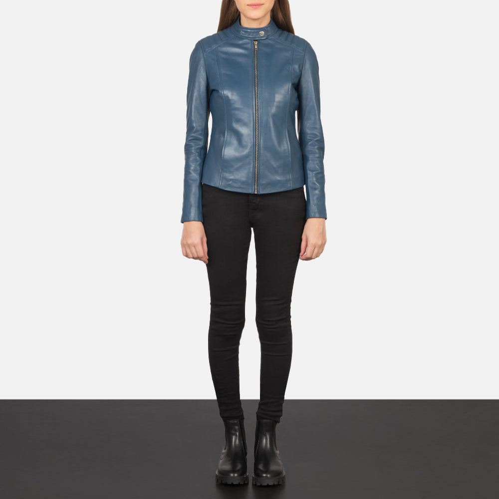 
Kelsee Leder-Bikerjacke für Damen – alternate product view 3