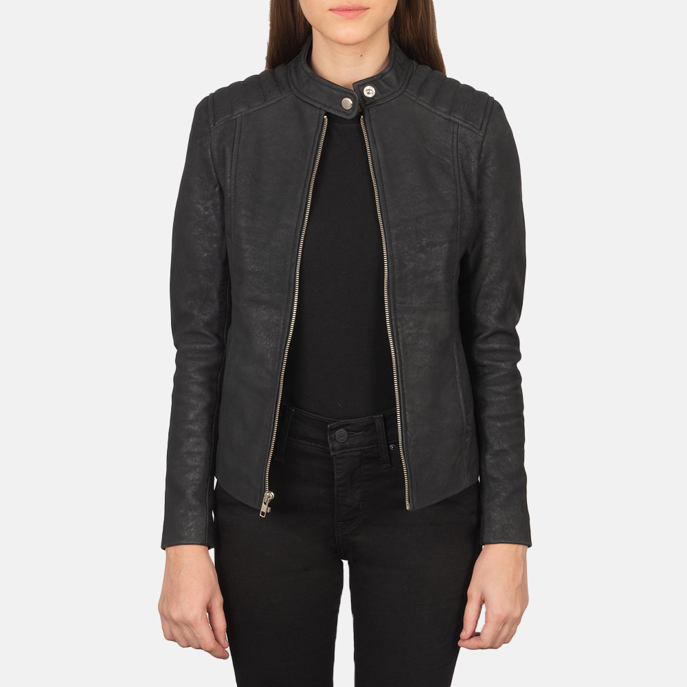 
Kelsee Leder-Bikerjacke für Damen – alternate product view 1
