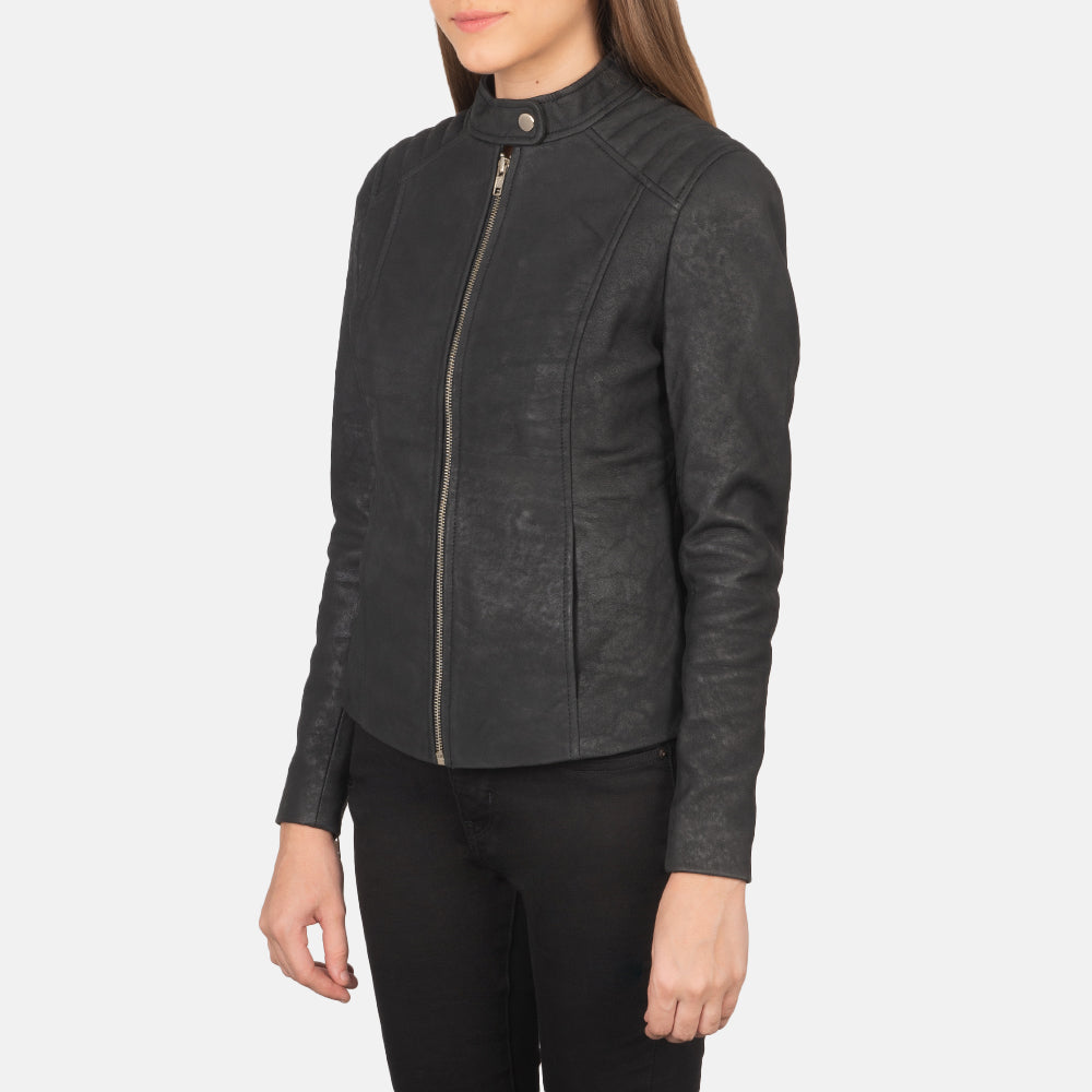 
Kelsee Leder-Bikerjacke für Damen – alternate product view 2