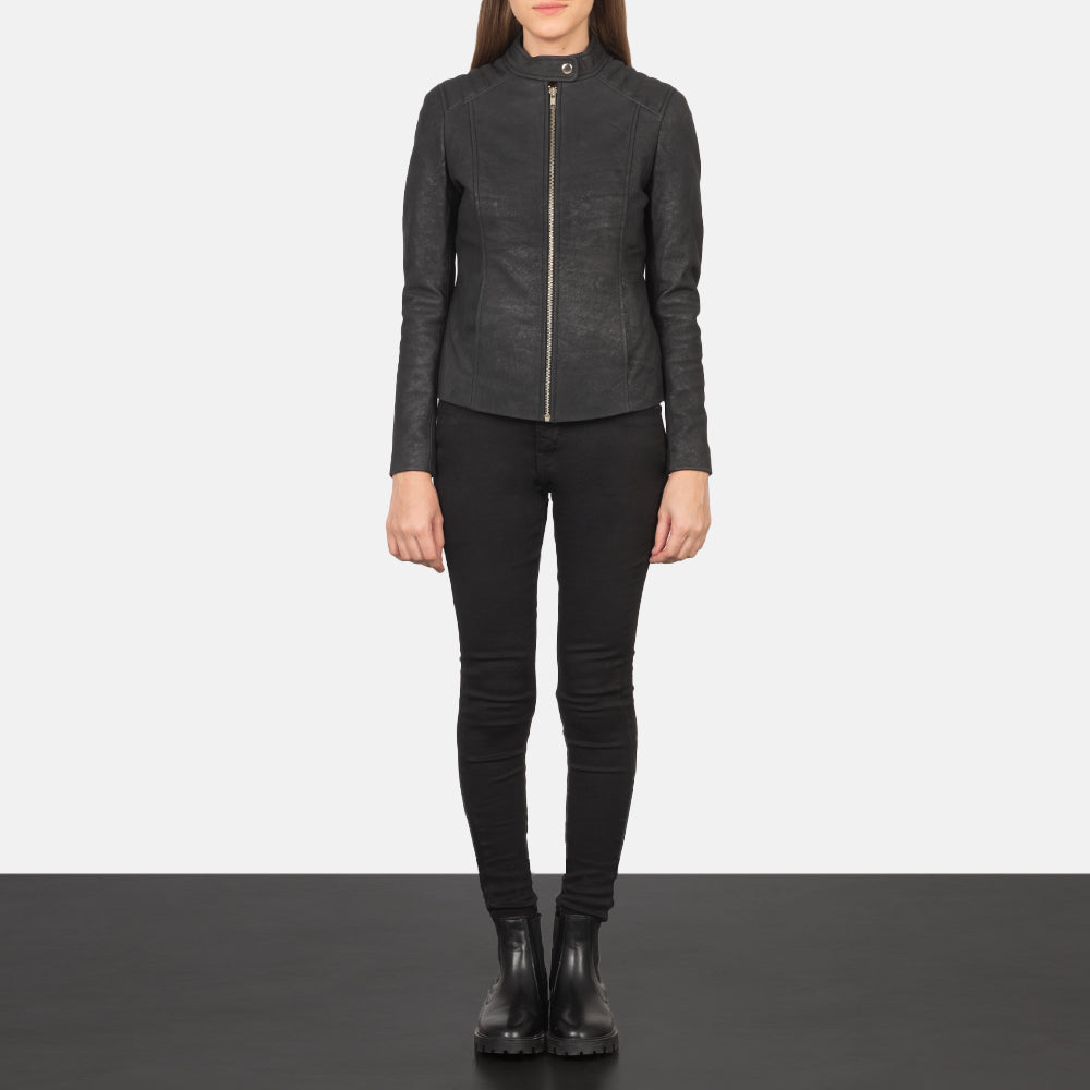 
Kelsee Leder-Bikerjacke für Damen – alternate product view 3