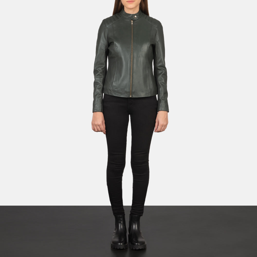 
Kelsee Leder-Bikerjacke für Damen – alternate product view 3