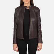
Handwerkliche Saumverarbeitung an Kelsee Navy Blue Suede Biker Jacket