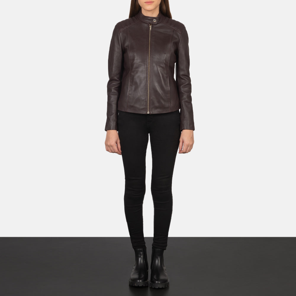 
Kelsee Leder-Bikerjacke für Damen – alternate product view 3