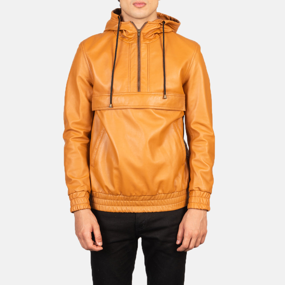 Kenton Hooded Lederjacke für Herren – Zusätzliche Produktansicht 1