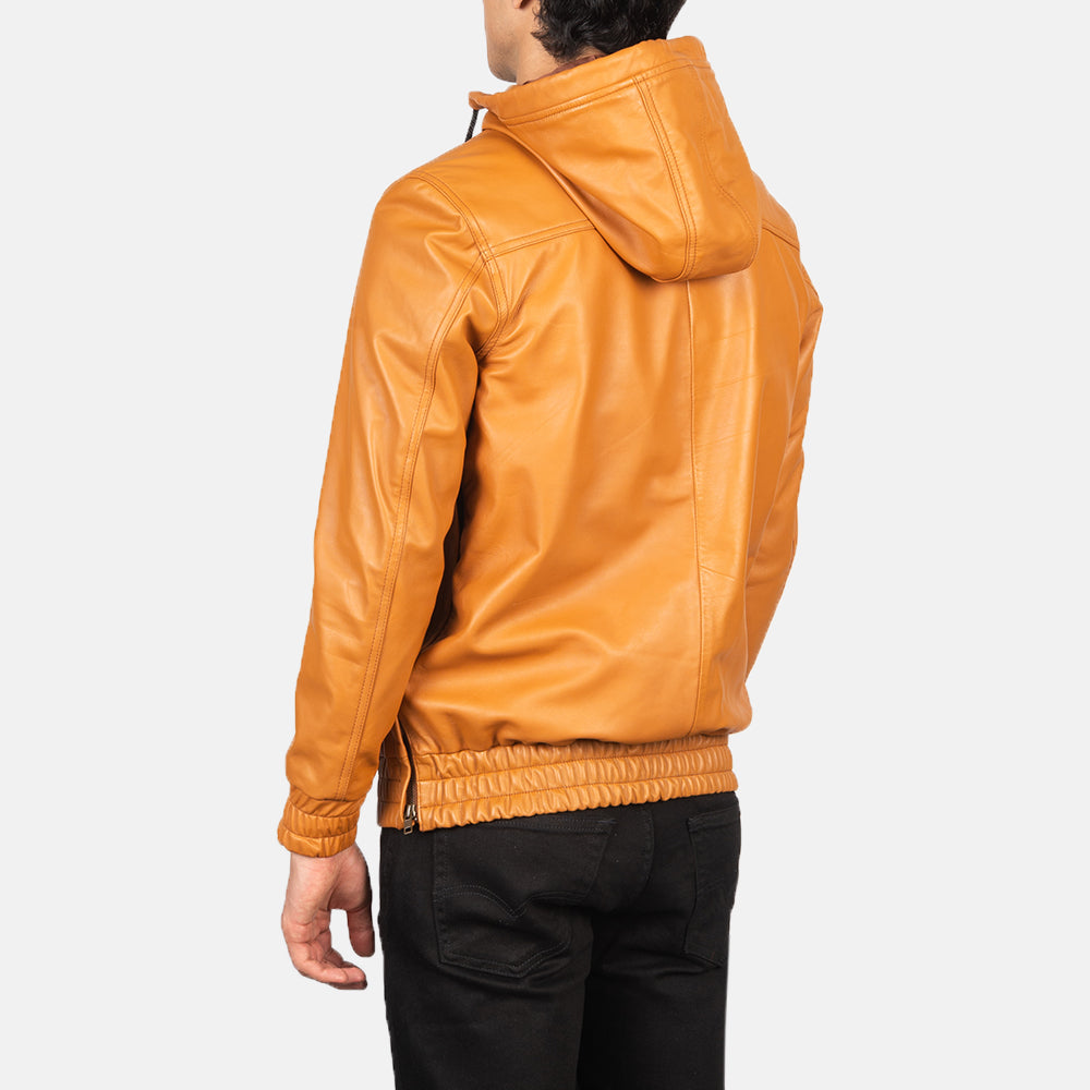 Kenton Hooded Lederjacke für Herren – Zusätzliche Produktansicht 5