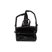 Claire Full-Grain Leather Backpack für Damen - Structured Side Profile Showing Gusset Depth &amp; Expansion Capacity