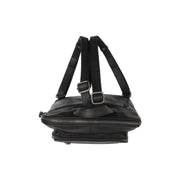 Floran Full-Grain Leather Backpack für Damen - Structured Side Profile Showing Gusset Depth &amp; Expansion Capacity