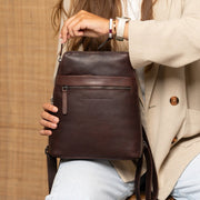 Linford Full-Grain Leather Backpack für Damen – Zusätzliche Produktansicht 3