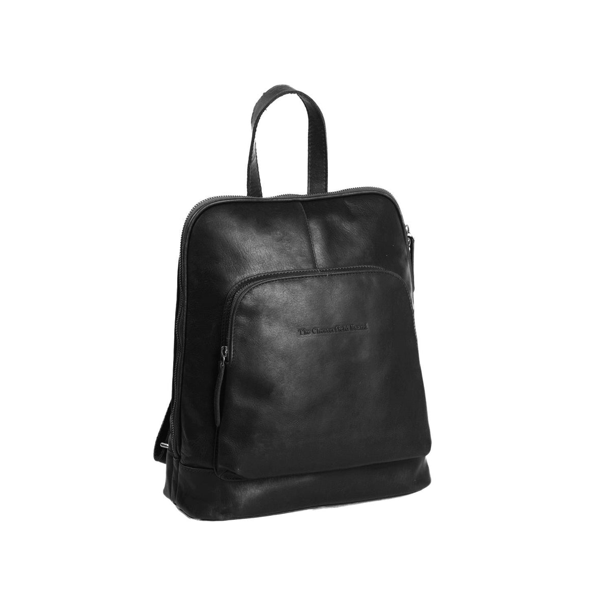Naomi Full-Grain Leather Backpack für Damen in Classic 100% Full-Grain Leather - Full Exterior Front Profile View | Online Kaufen