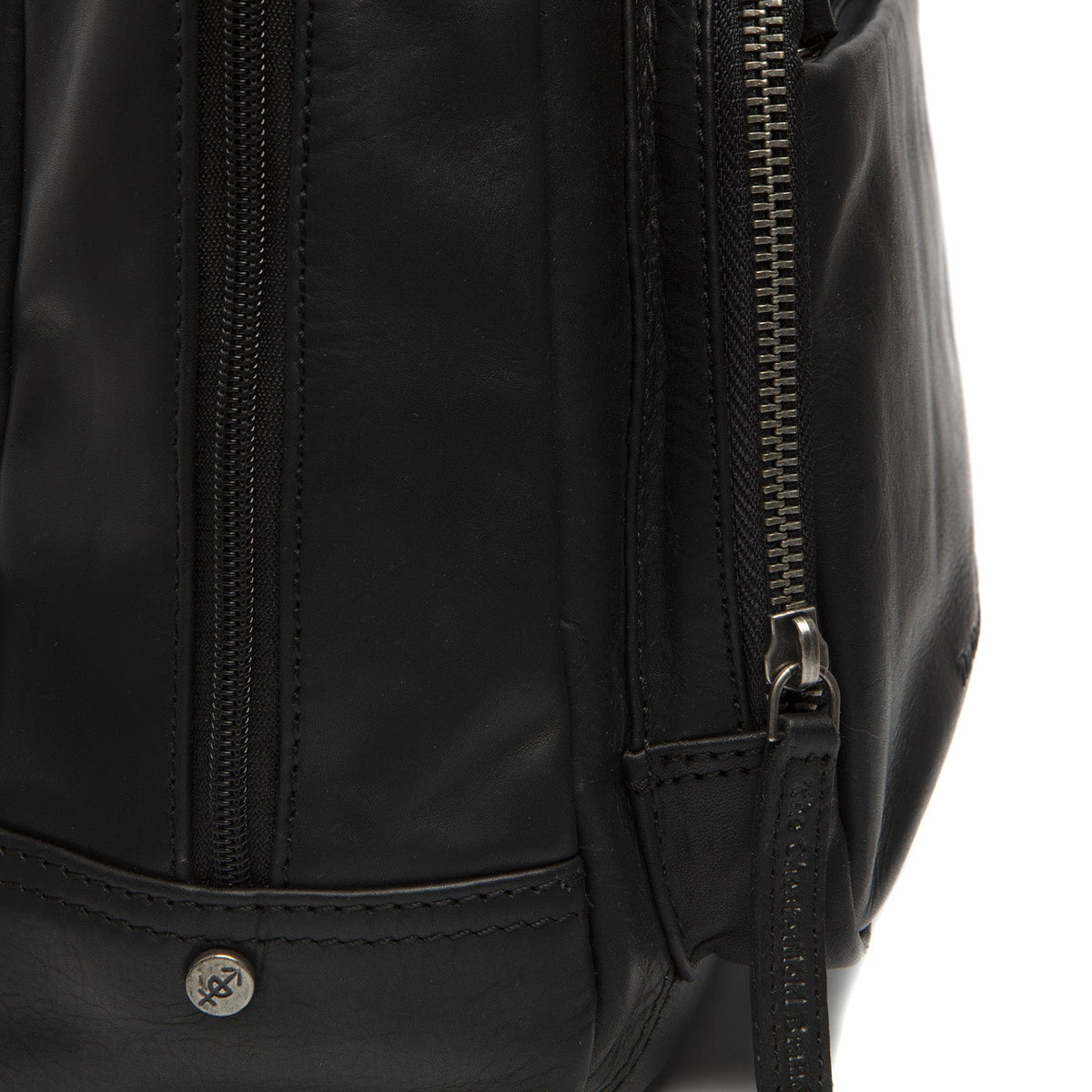 Santana Full-Grain Leather Backpack für Damen - Structured Side Profile Showing Gusset Depth &amp; Expansion Capacity