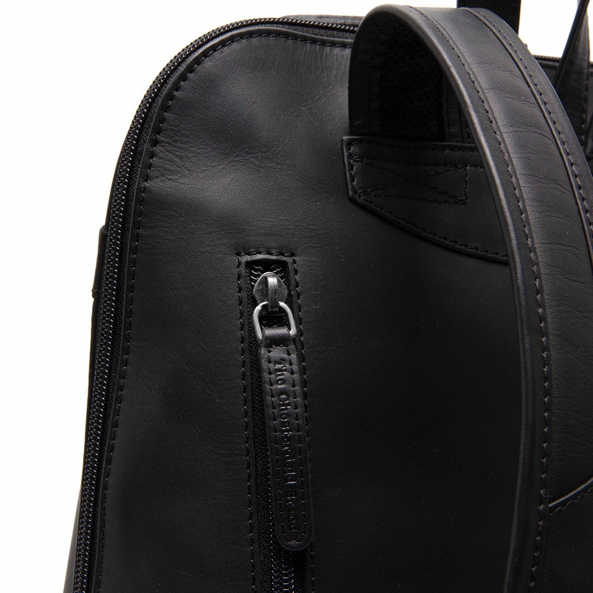 Tigris Full-Grain Leather Backpack für Damen - Structured Side Profile Showing Gusset Depth &amp; Expansion Capacity