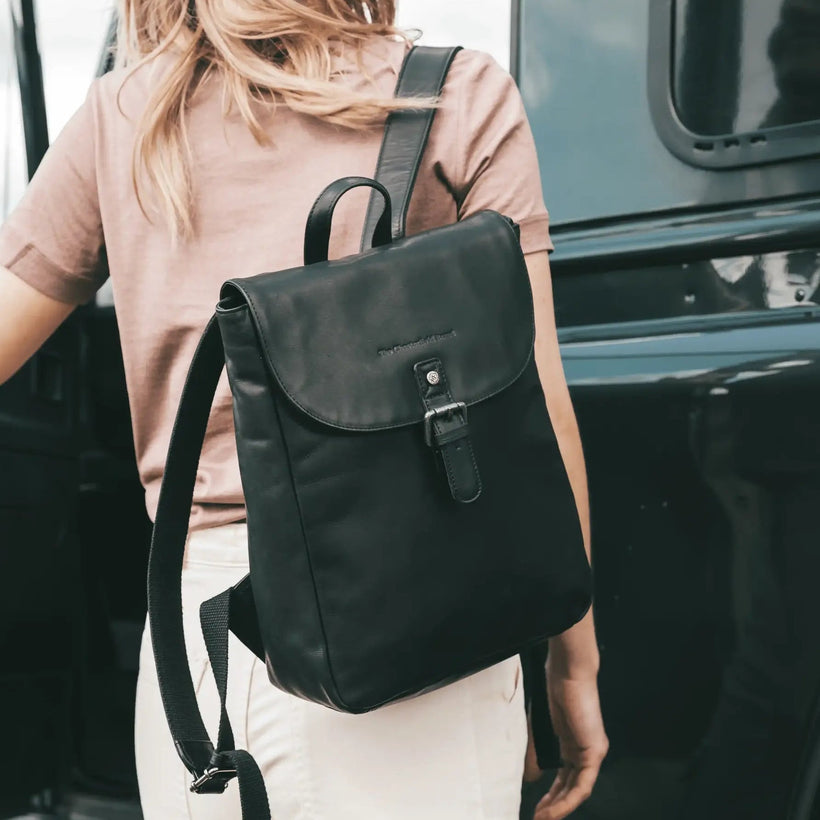 Vermont Full-Grain Leather Backpack für Damen