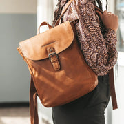 Vermont Full-Grain Leather Backpack für Damen – Zusätzliche Produktansicht 3