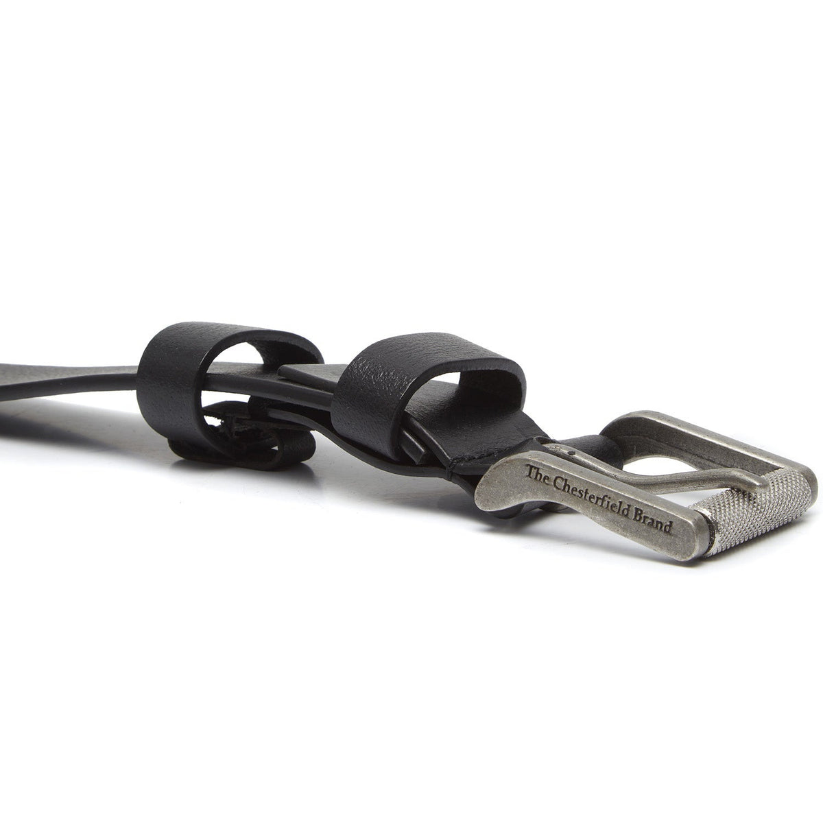 Solid Antique Brass Hardware &amp; Heavy-Duty Dual Zipper Detail on Aayden Full-Grain Ledergürtel für Herren