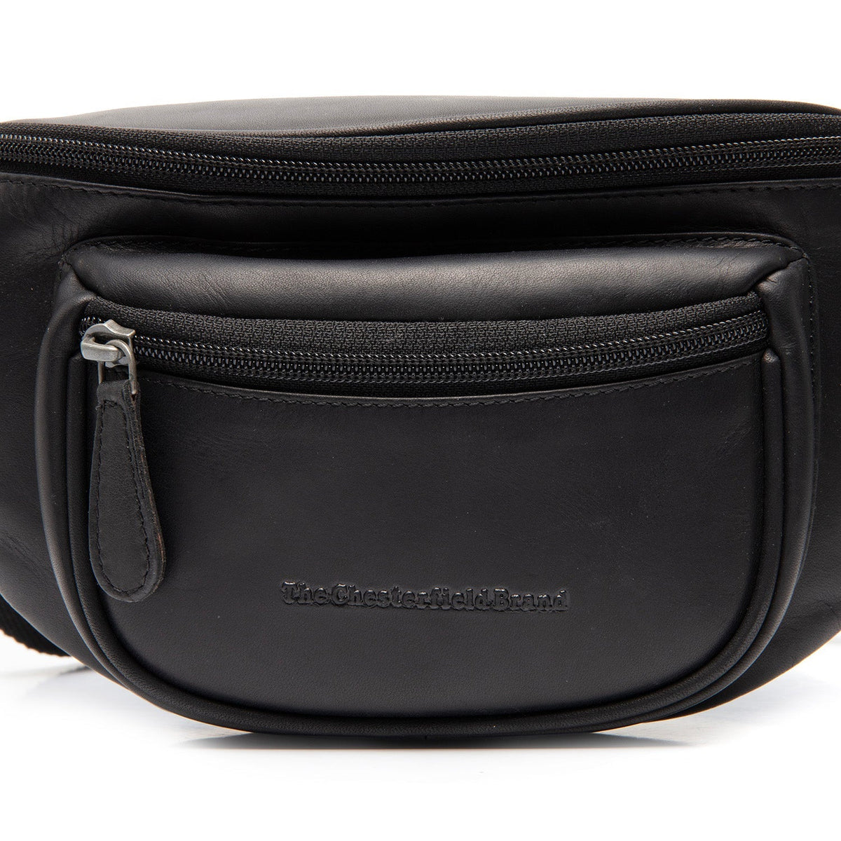 
Vernio Vollnarbenleder-Gürteltasche - Strukturierte Seitenansicht mit Faltentiefe & Erweiterungsvolumen