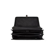 Solid Antique Brass Hardware &amp; Heavy-Duty Dual Zipper Detail on Glenwood Full-Grain Leather Briefcase für Herren