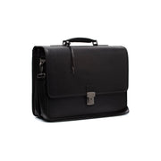 Glenwood Full-Grain Leather Briefcase für Herren in Classic 100% Full-Grain Leather - Full Exterior Front Profile View | Online Kaufen