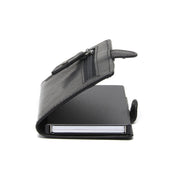 Solid Antique Brass Hardware &amp; Heavy-Duty Dual Zipper Detail on Baldwin Full-Grain Leather Card Holder für Damen