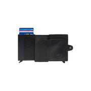 Baldwin Full-Grain Leather Card Holder für Damen - Structured Side Profile Showing Gusset Depth &amp; Expansion Capacity