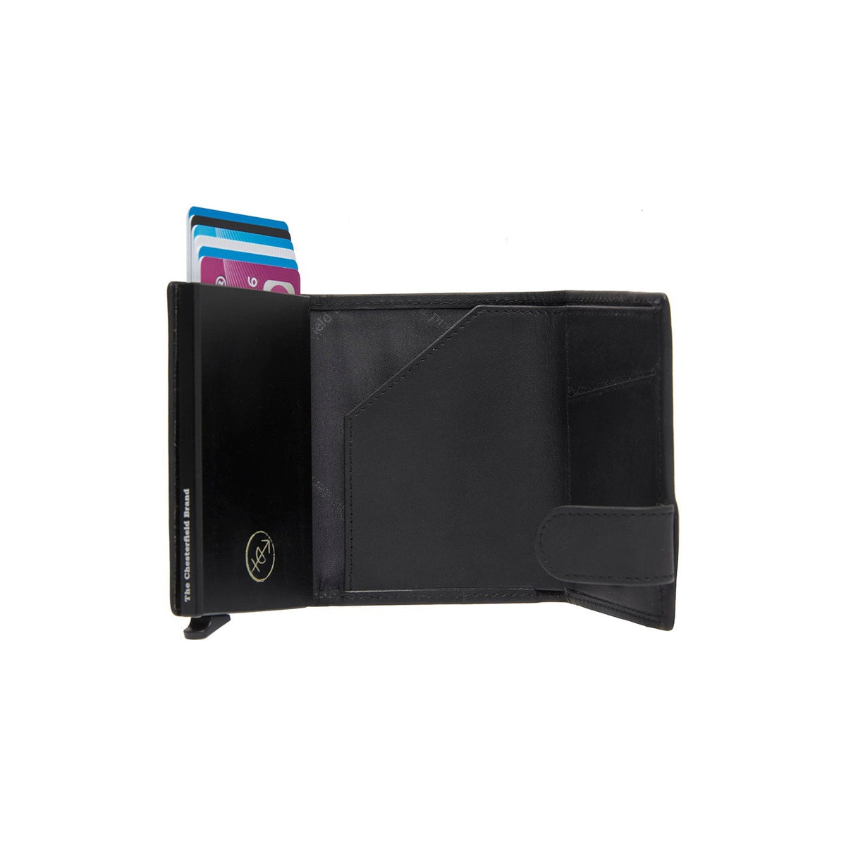Classic 100% Full-Grain Leather Card Holder - Rückansicht mit verstärkten Lederträgern & handwerklichen Nähten