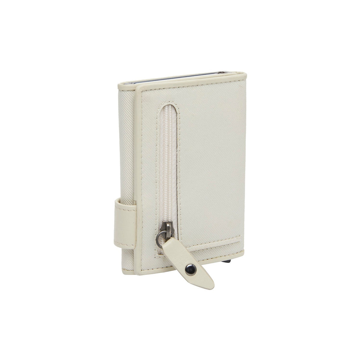 Off White Leather Card Holder Delsbo, detail view 5