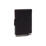 Hannover Full-Grain Leather Card Holder für Damen - Structured Side Profile Showing Gusset Depth &amp; Expansion Capacity