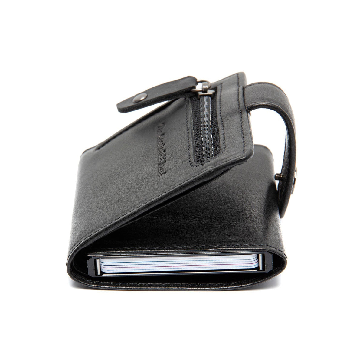 Solid Antique Brass Hardware &amp; Heavy-Duty Dual Zipper Detail on Larino Full-Grain Leather Card Holder für Damen