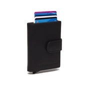 Leipzig Full-Grain Leather Card Holder für Damen in Classic 100% Full-Grain Leather - Full Exterior Front Profile View | Online Kaufen