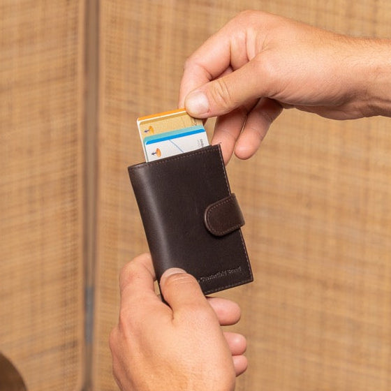 Leipzig Full-Grain Leather Card Holder für Damen – Zusätzliche Produktansicht 2