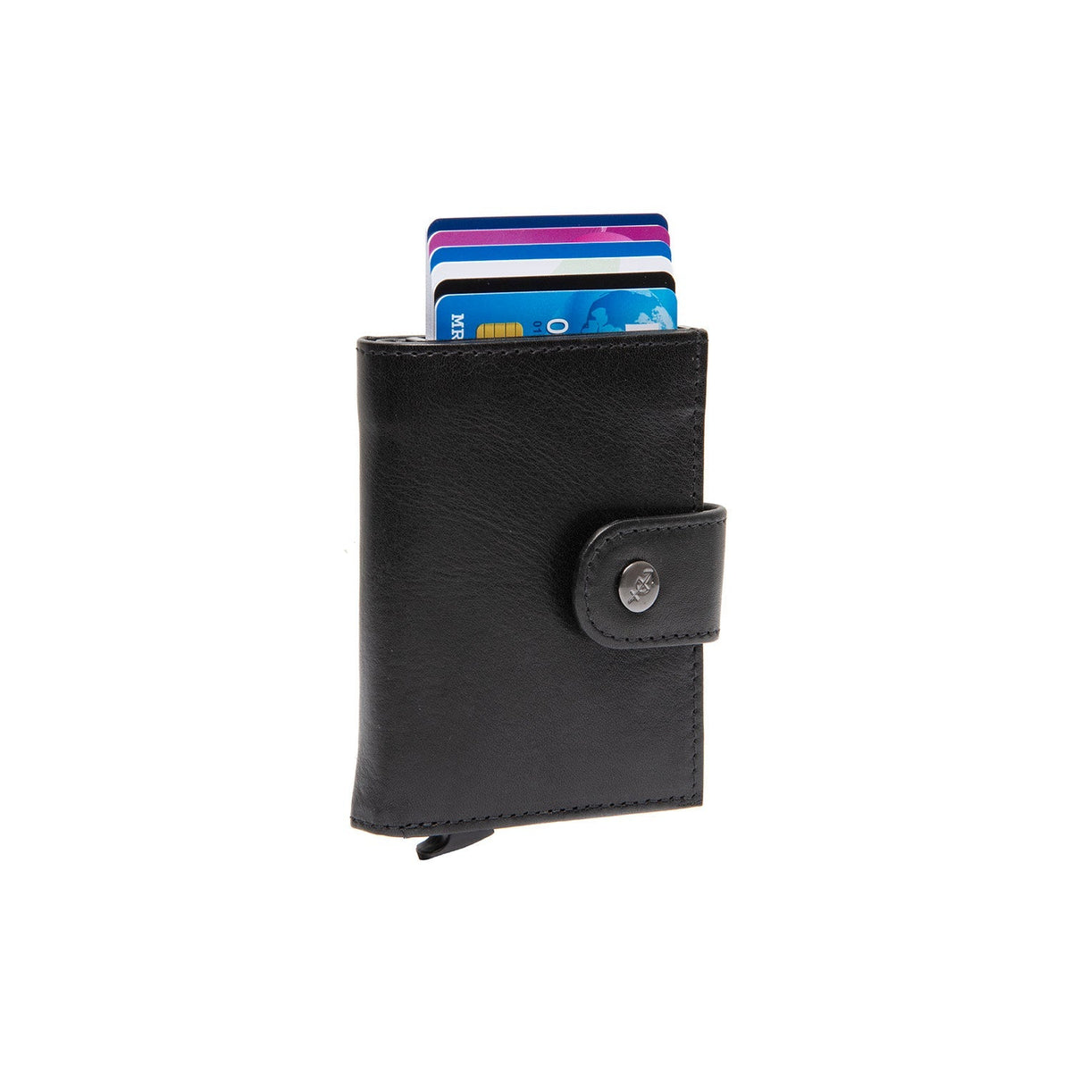Lesina Full-Grain Leather Card Holder für Damen in Classic 100% Full-Grain Leather - Full Exterior Front Profile View | Online Kaufen