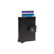Lesina Full-Grain Leather Card Holder für Damen in Classic 100% Full-Grain Leather - Full Exterior Front Profile View | Online Kaufen