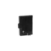 Loughton Full-Grain Leather Card Holder für Damen - Structured Side Profile Showing Gusset Depth &amp; Expansion Capacity